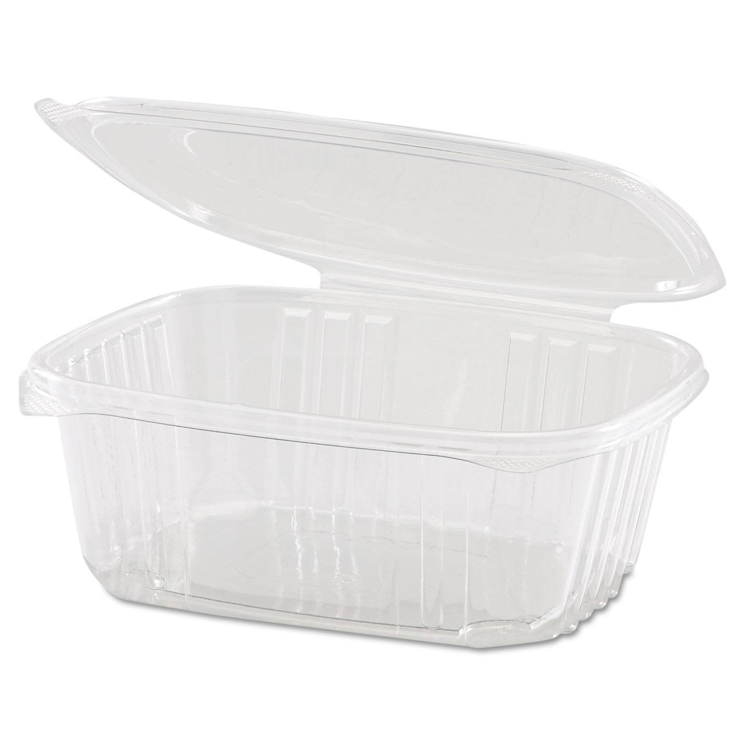 Genpak AD32 32 oz. Clear Hinged Deli Container - 200/Case