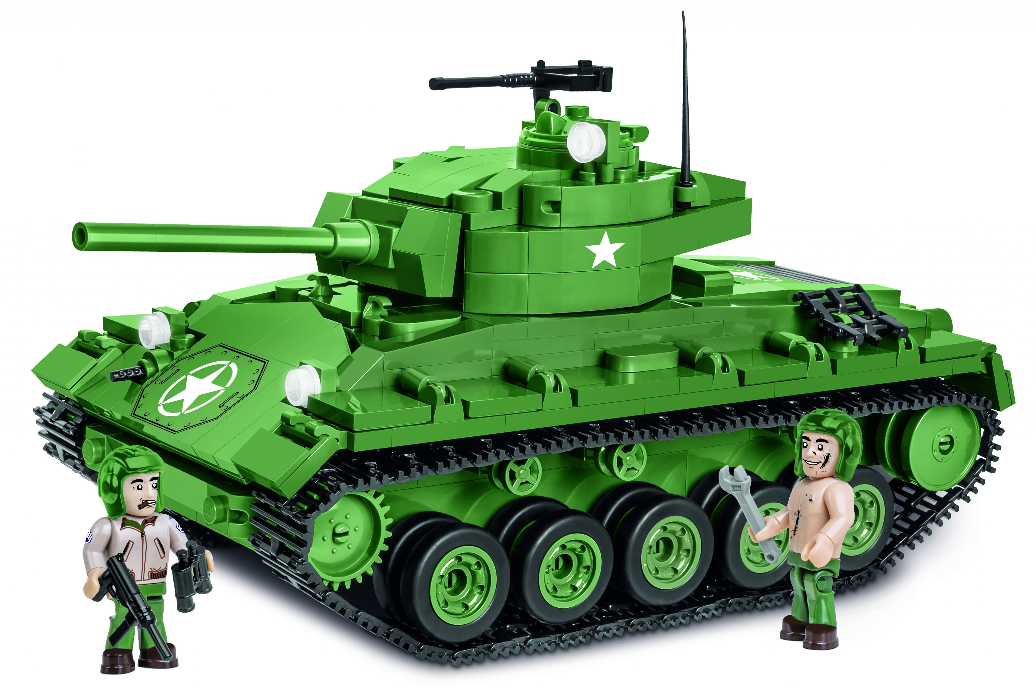 Cobi Historical Collection M24 Chaffee Tank, Army Green (2543)
