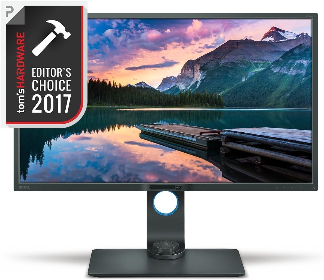 BenQ PD2705U 27 inch 4K UHD IPS Monitor USB-C, 99% sRGB and Rec.709, HDR10, Ergonomic Design, Eye-Care, Built-in Speakers