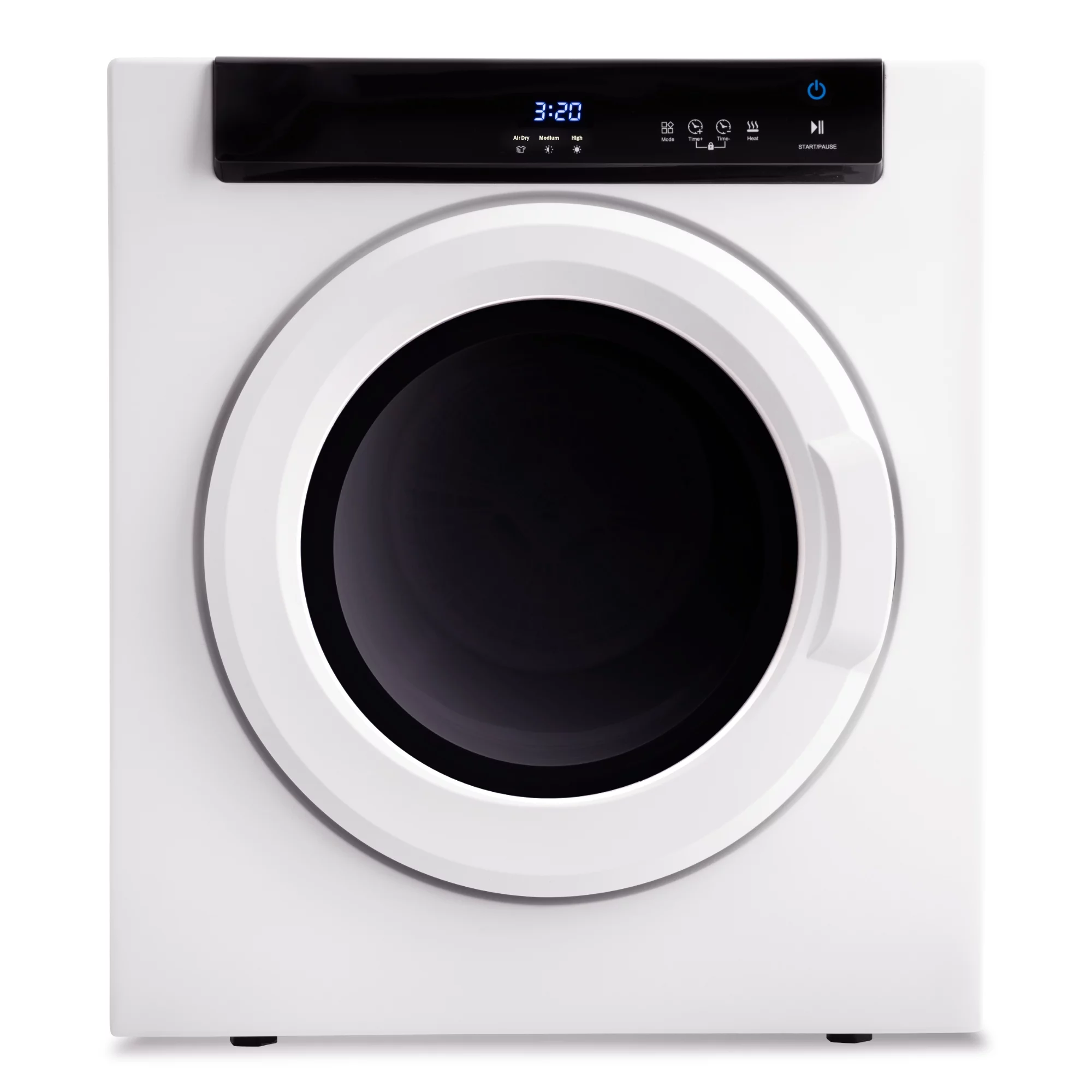Electric Portable Clothes Dryer, Front Load Laundry Dryer with Touch Screen Pane and Stainless Steel Tub for Apartments, Dormitry and RVs