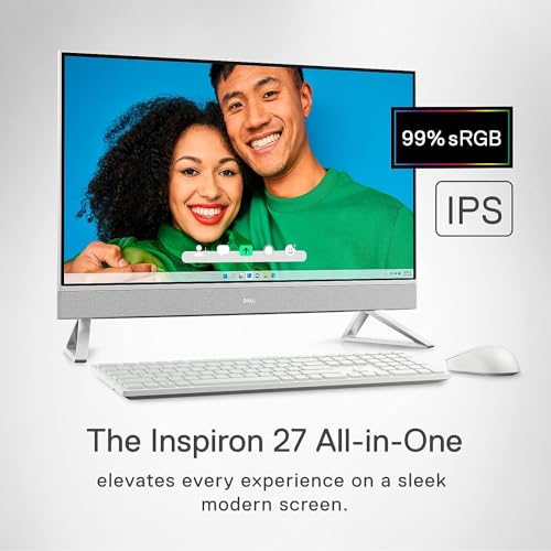 Dell Inspiron 5400 24-inch All in One Desktop - FHD (1920 x 1080) Display, Pop-Up Webcam, Intel Core i3-1115G4, 8GB DDR4 RAM, 256GB SSD, Intel UHD Graphics, USB-C, Bluetooth, Windows 11 Home - Silver