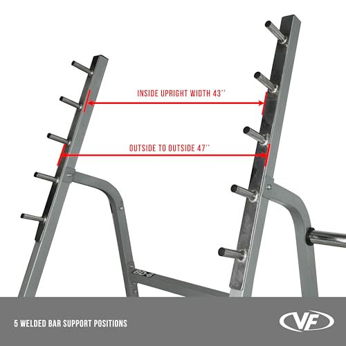 Valor Fitness Bench Press and Squat Rack Combo Half Power Cage w/ Adjustable Spotter Arms