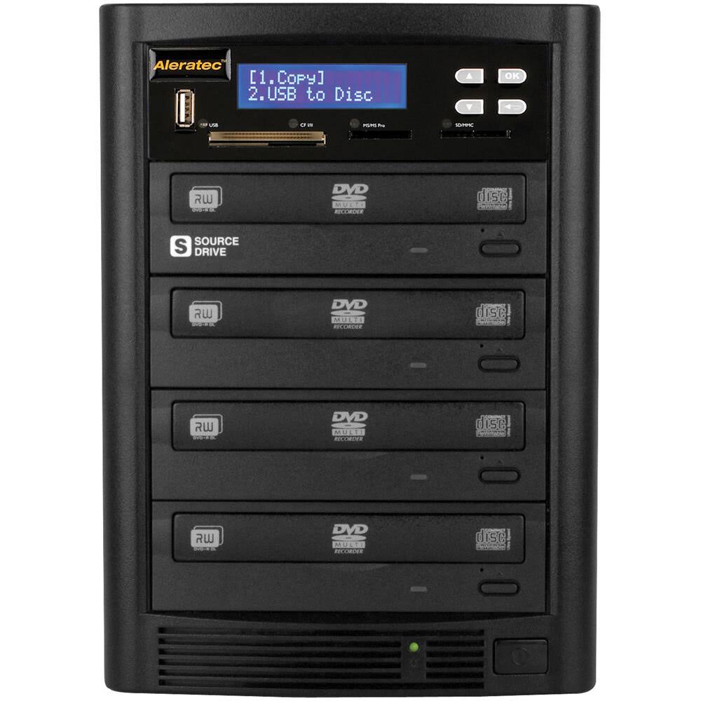 Aleratec DVD/CD Flash Copy Tower - DVD duplicator - external x4 - 48x (CD) / 20x (DVD±R) / 8x (DVD±R DL) 32x (CD) / 6x (DVD-RW)