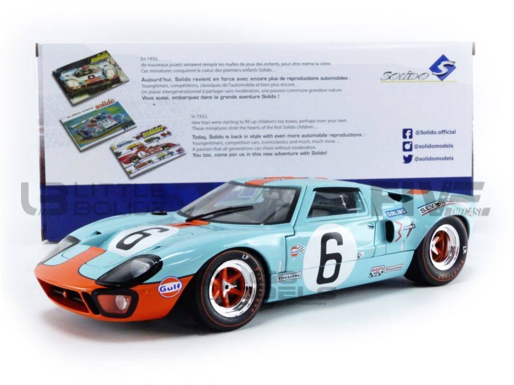 Ford GT40 Mk1 #6 Ickx - Olivier Gulf Winner 24 Hours of Le Mans (1969) Competition Series 1/18 Diecast Model Car by Solido