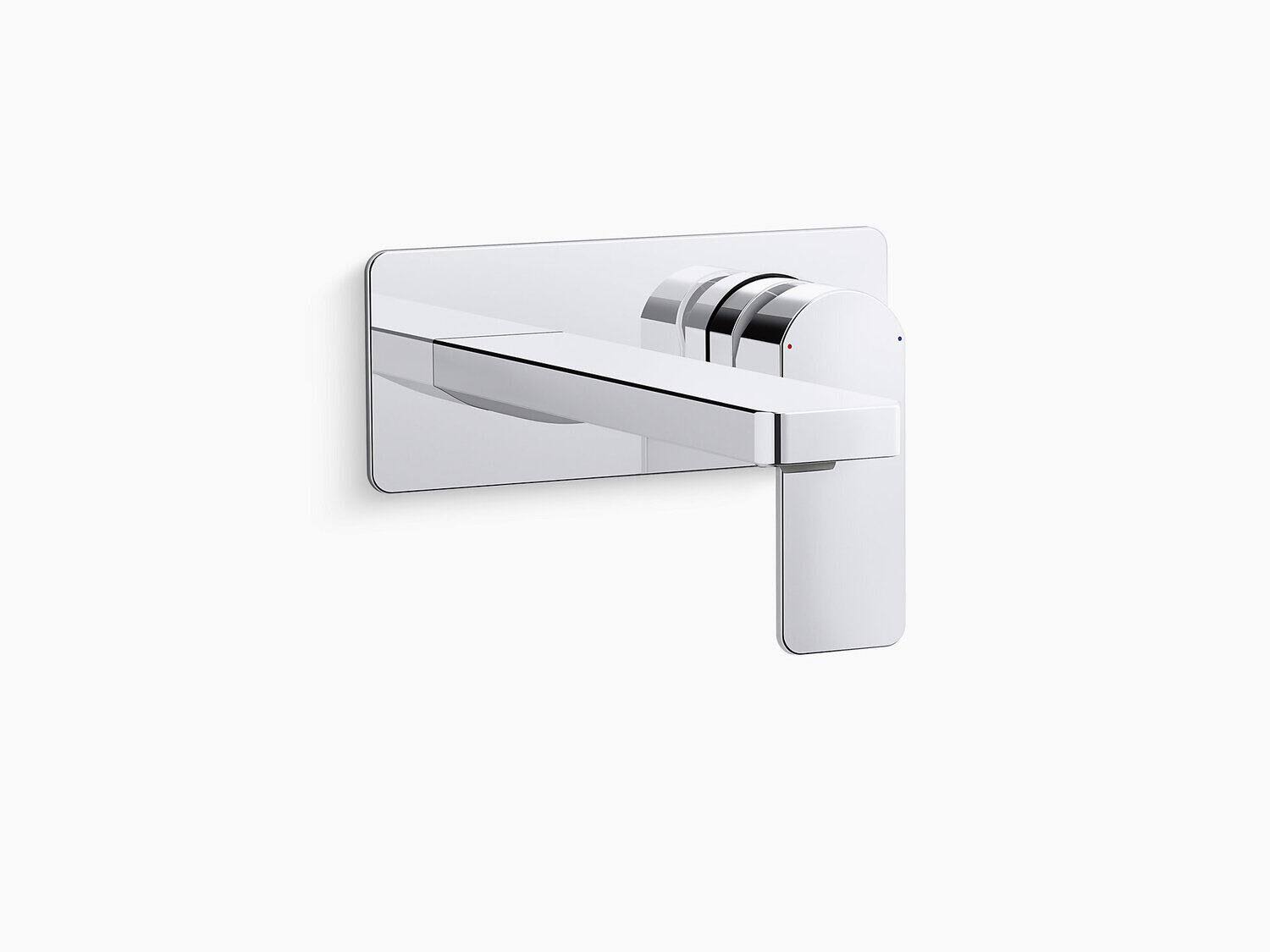 Kohler K-22567-4-BN Parallel Wall-Mount Single-Handle Bathroom Sink Faucet Finish: Vibrant Brushed Nickel