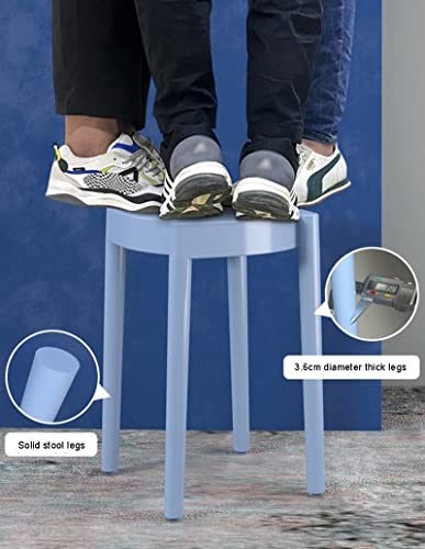Dining Room Chairs Plastic High Stool Household Round Stool Stackable Dining Stool Table Bench Simple Stools Fashion Creative Bench Stool Latest Styles