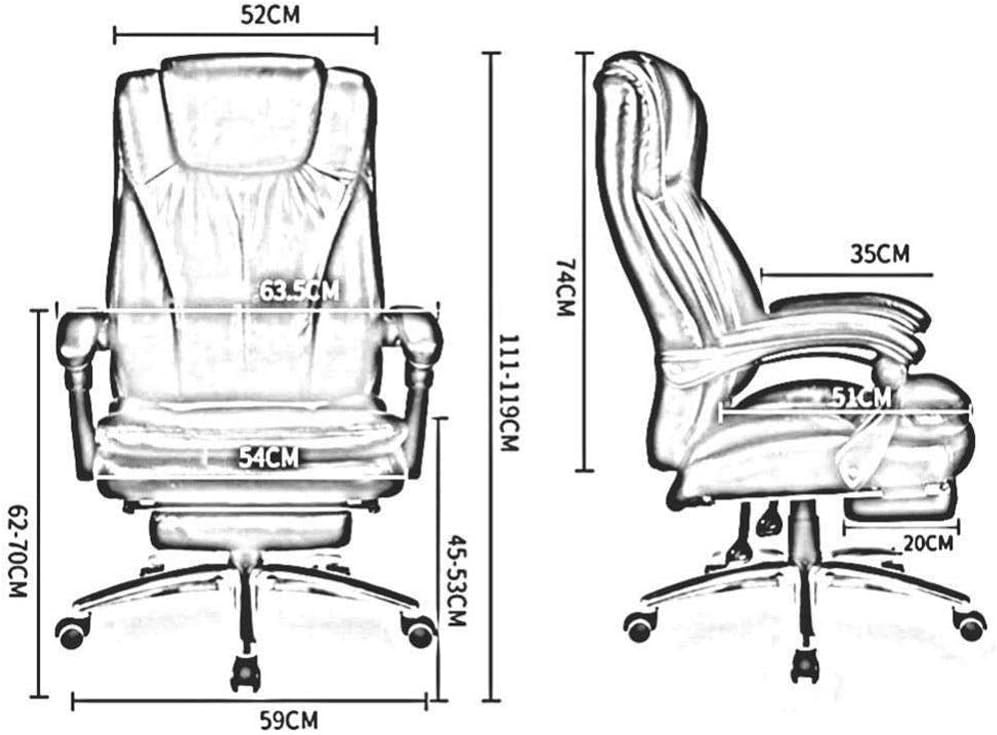 Office Chair - High Back Office Chair with Footrest and Thick Padding Reclining Computer Chair Warm as ever to pursue happiness