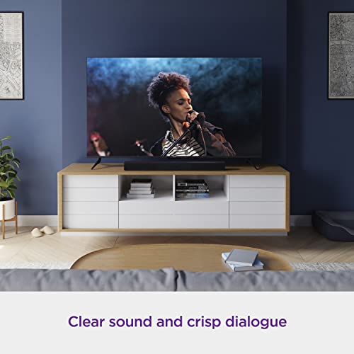 Roku TV Wireless Soundbar 2023 | Soundbar Exclusively for RokuTV with Enhanced Stereo Sound, Clear Dialogue, and Simple Wireless Setup,Black