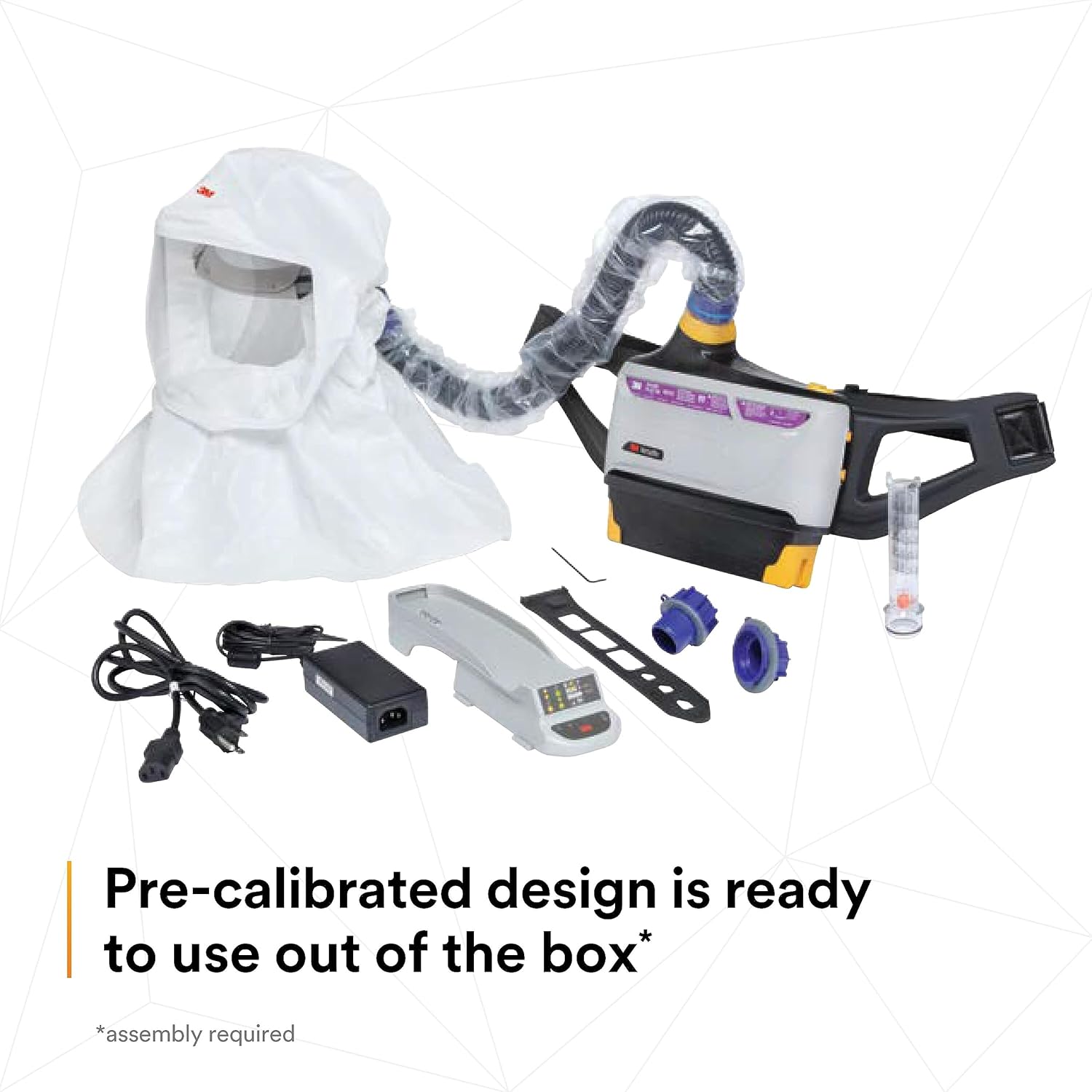 3M PAPR Respirator, Versaflo Powered Air Purifying Respirator Easy Clean Kit, TR-800-ECK, Intrinsically Safe, NIOSH Approved, Ready to Use All-in-One Respiratory Protection for Particulate
