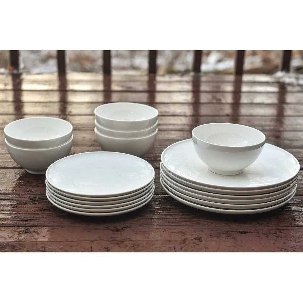 Red Vanilla Every Time White Coupe Salad Plates (Set of 6) Cream