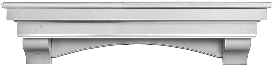 Salem Wood Mantel Shelf with Corbels - Aged Cherry 60 Inch Beautiful Wooden Rustic Shelf Perfect for Electric Fireplaces and More! Mantels Direct