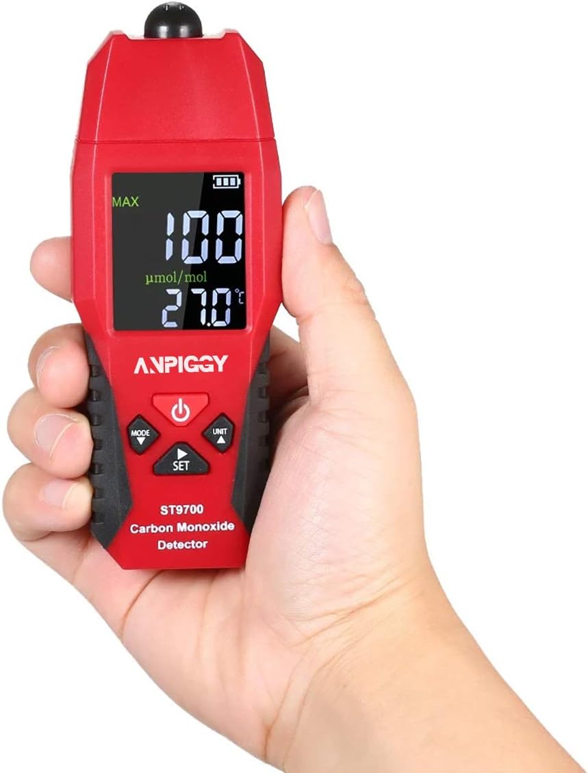 Handheld Carbon Monoxide Meter,LCD Color Display Carbon Monoxide Detector,Carbon Monoxide Tester,CO Detector,CO Meter,High Precision CO Gas Leak Detector 0-1000ppm