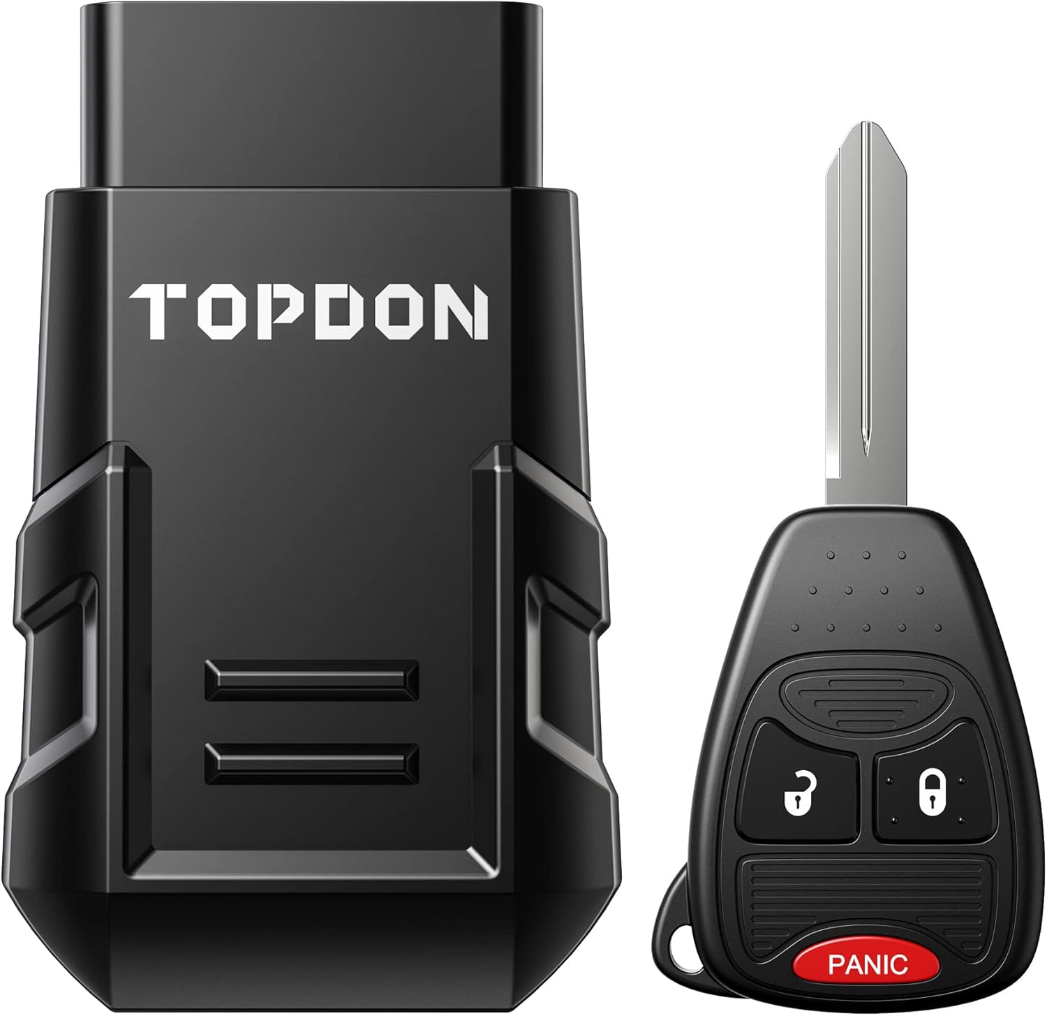 Key Fob Programming Tool&Key Fob Set TOPDON TOPKEY Car Key Programmer for Toyota Scion, Works with Android&iOS Phone Tablet, 10 OBD2/EOBD Functions for DIYer, Mechanics, Locksmiths