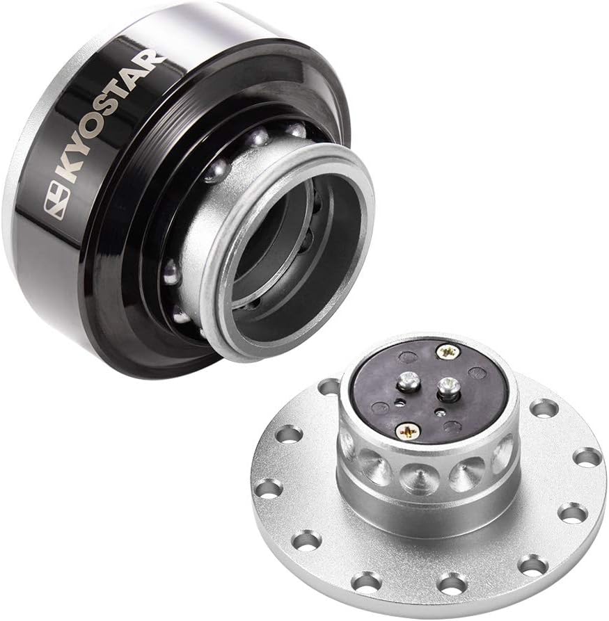 WKD Titanium Steering Wheel Quick Release Hub Adapter Snap Off Boos Kit Black #8313