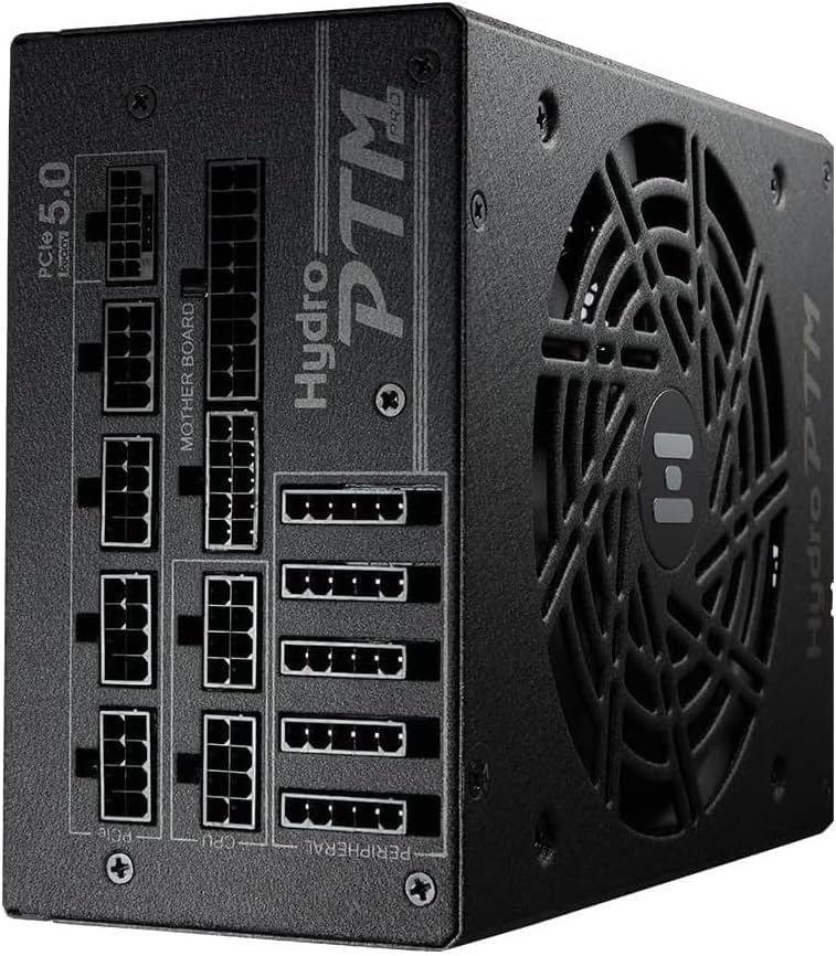 FSP Hydro PTM PRO 1200W ATX 3.0 & PCIe 5.0 (GEN-5), 80 Plus Platinum Full Modular Power Supply Full-Bridge Topology Module Design 10 Years Warranty (HPT2-1200M, G5T)