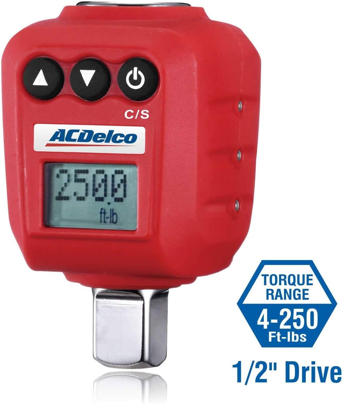 ACDelco ARM602-3 3/8” (5.9 to 59 ft-lbs.) Heavy Duty Digital Torque Adapter with Buzzer and LED Flash Notification – ISO 6789 Standards with Certificate of Calibration