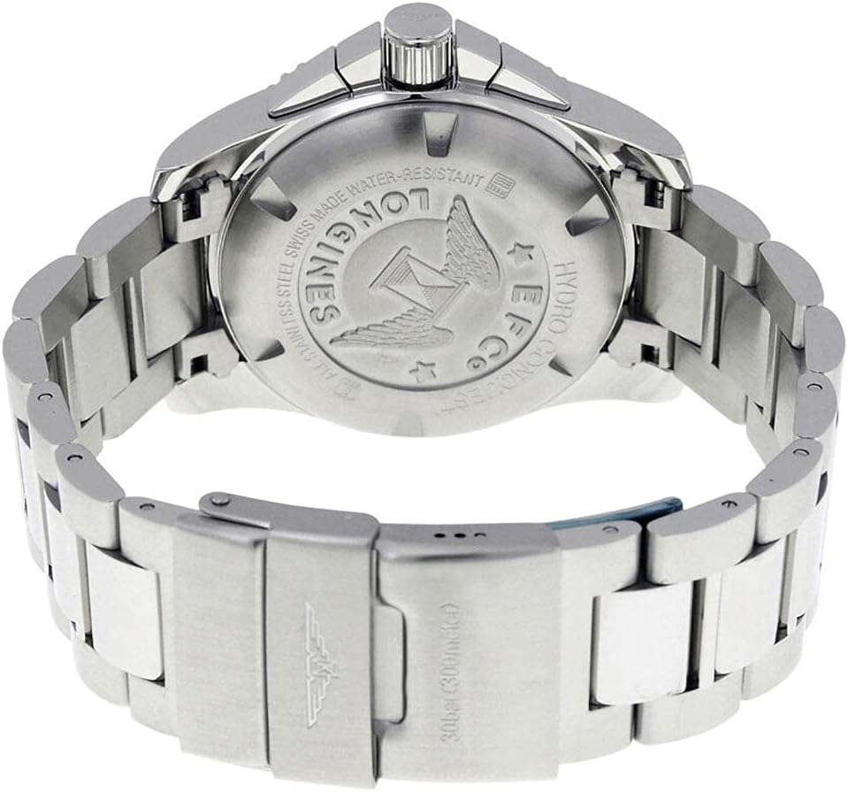Longines Hydroconquest Black Dial Automatic Mens Watch L3.744.4.56.6