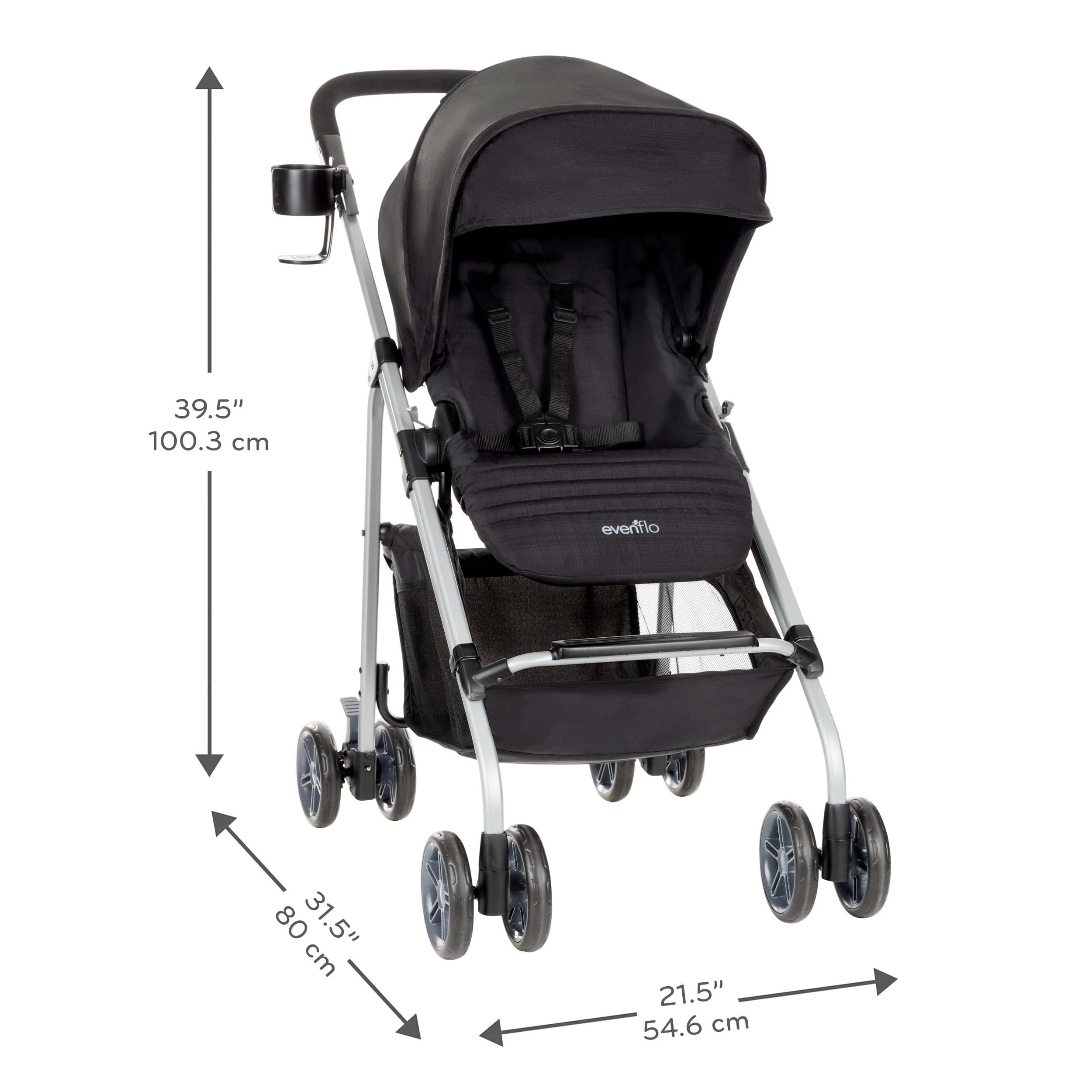 Evenflo Reversi Lightweight Reversible Stroller (Altair Black), Unisex