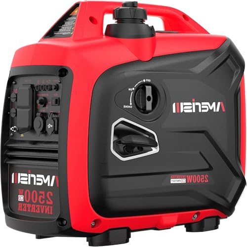 2500-Watt Gas Powered Portable Inverter Generator, CO Sensor, Super Quiet for Home Backup, Emergency, Camping, EPA Compliant 2025 Version