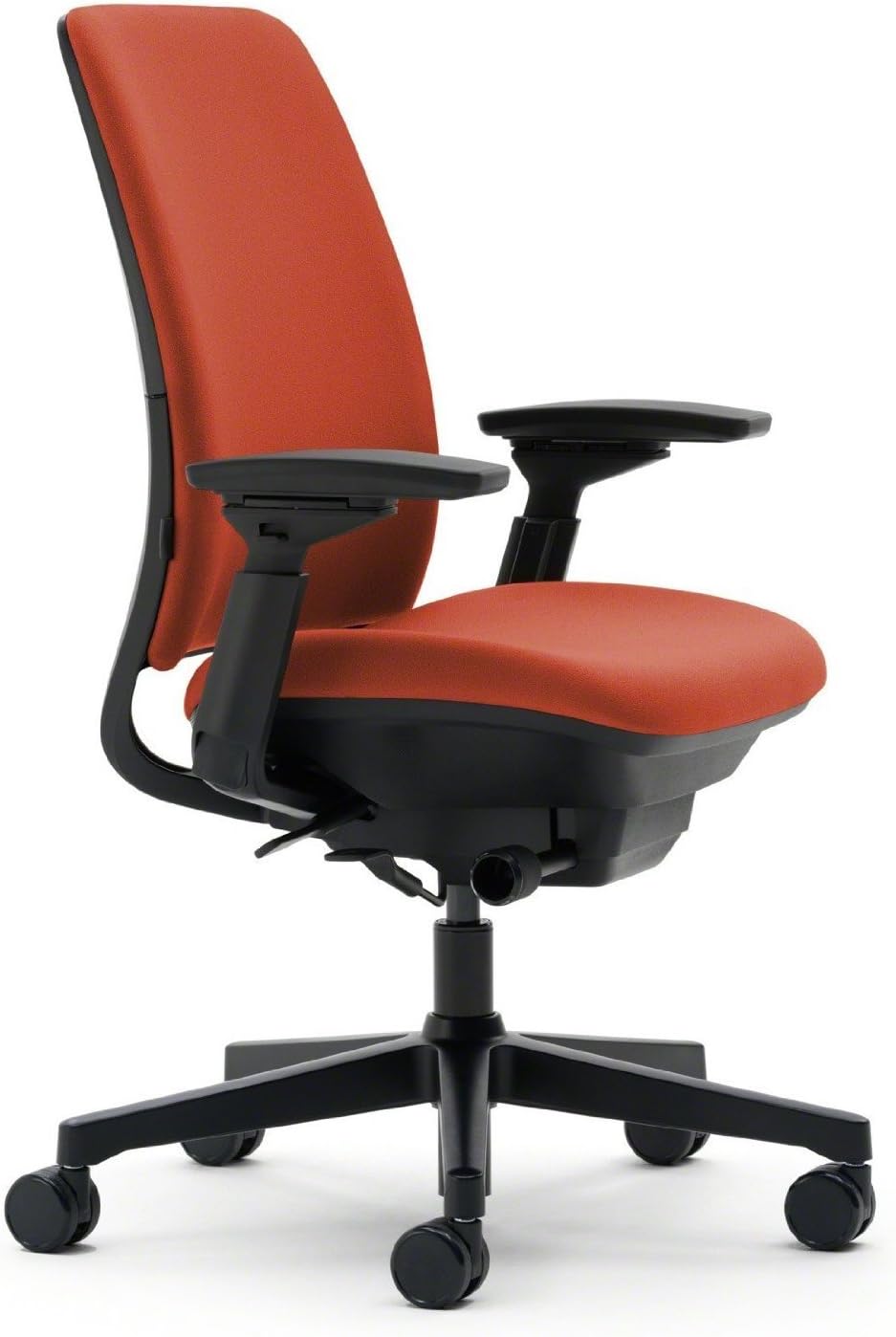 Steelcase Amia Task Chair: Adjustable Back Tension - LiveLumbar Support - Seat Slider - 4 Way Adjustable Arms - Black Frame/Black Fabric