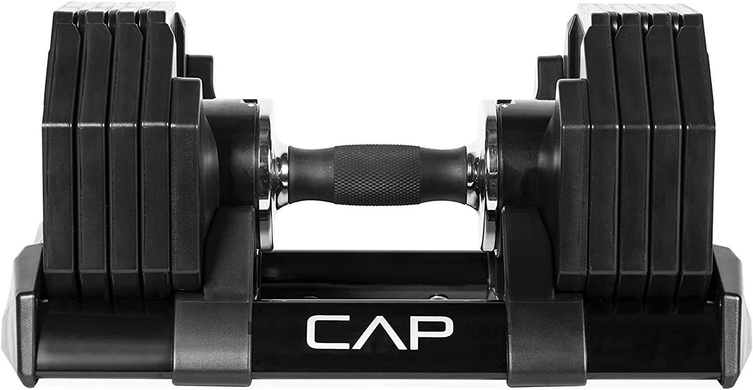Cap 50 lb Adjustable Dumbbell, Black