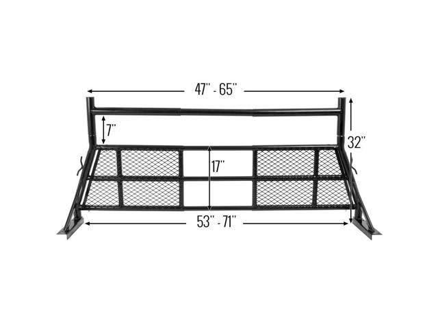 Apex Pickup Truck Headache Rack 53-71x22 Adjustable Window Guard