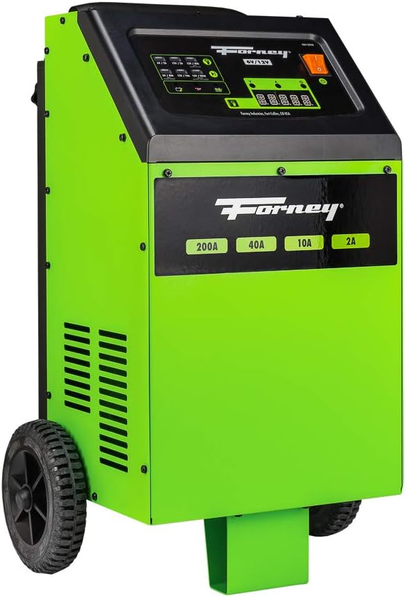 Forney 52755 Battery Charger, 6V 2A/10A, 12V 2A/10A/40A/200A Engine Starter