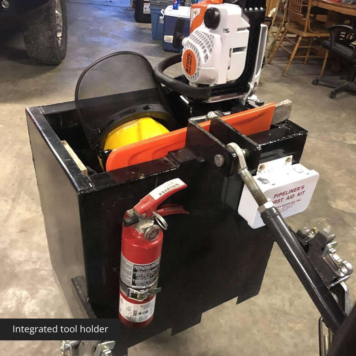 Titan Attachments Ballast Box for 3 Point Category 1 Tractor and Loader Hitches Quick Hitch Compatible