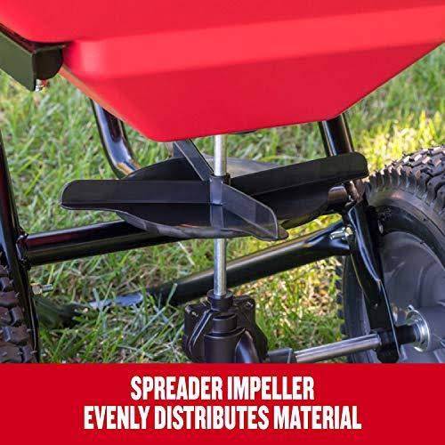 Craftsman CMXGZBF450532 85-Pound Push Broadcast Spreader, Red/Black