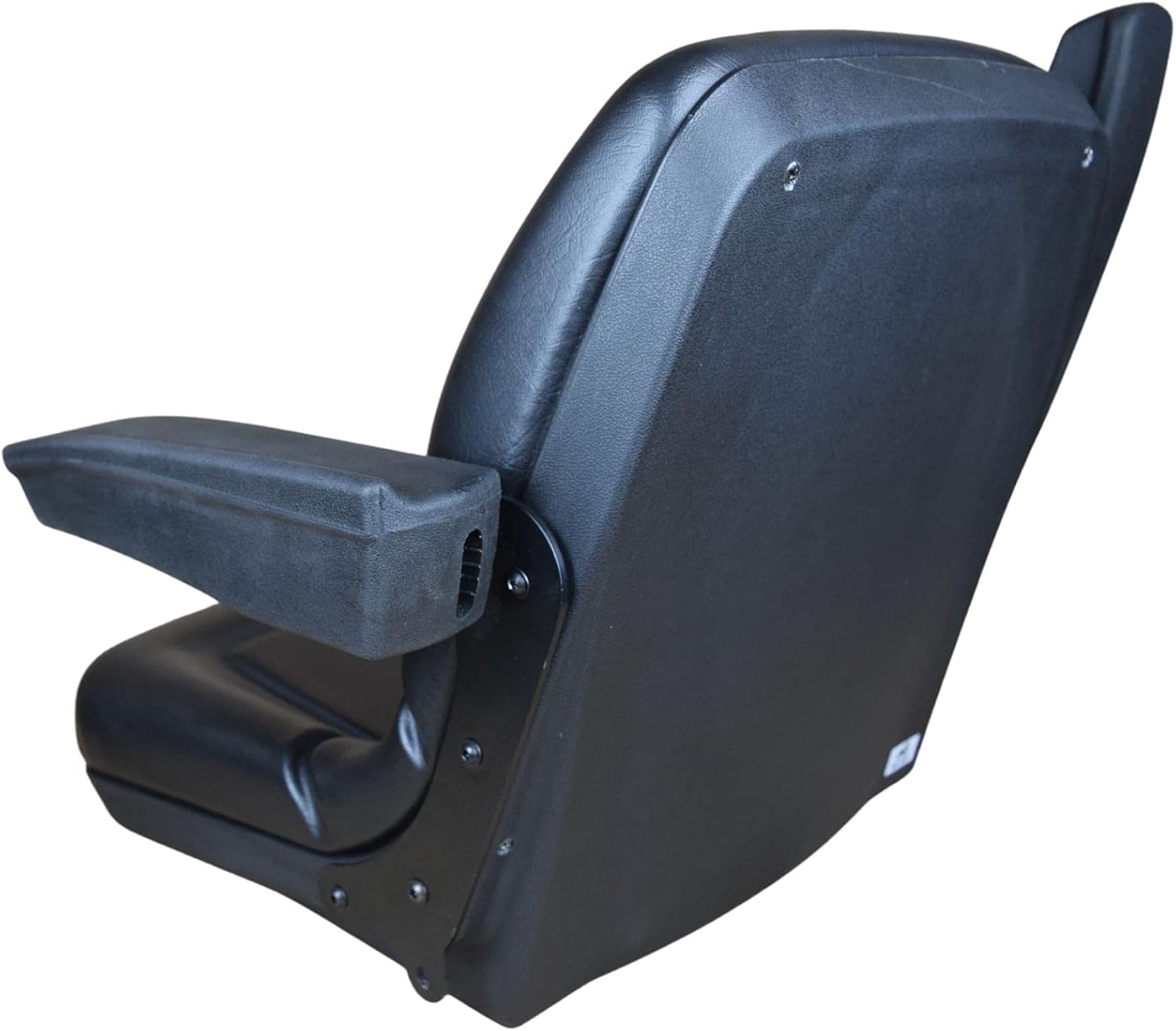 TRAC SEATS Black Tractor Seat with Armrests for John Deere 650 750 850 950 1050 900CH Compact Tractors CH16115 (SAME DAY SHIPPING)