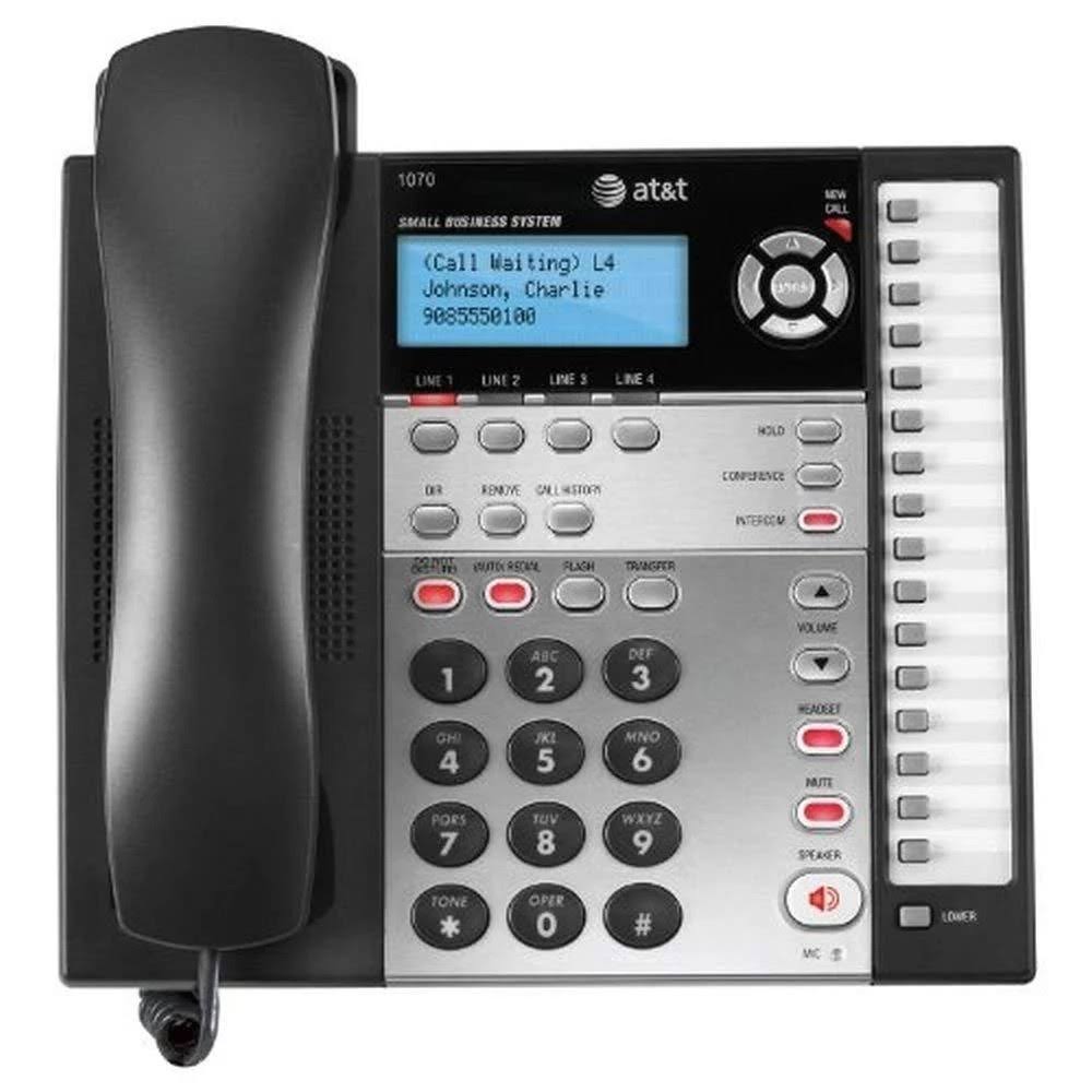 Atu0026t 4-Line Expandable Corded Phone System Caller ID/Call Waiting u0026 Speakerphone 1070