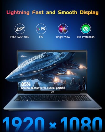 NIMO 15.6 IPS-FHD-Laptop, Intel Pentium 4 Cores N100 8GB RAM 128GB SSD Backlit Keyboard Fingerprint (Beat to i3-1115G4 Up to 3.4GHz) Computer for Student-Home WiFi 6 BT5.2 Win 11