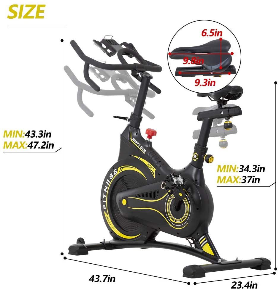 FDW Exercise Bike Cycle Stationary Indoor/Outdoor Fitness Equipment W/LCD Display Resistance Adjustment Easy To Move , Black