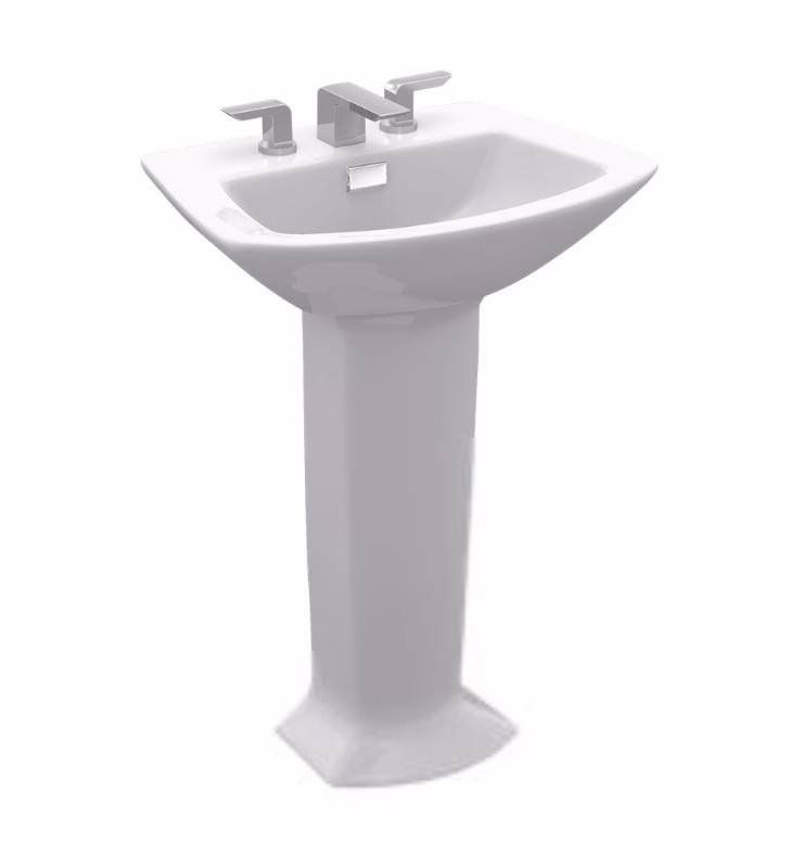 Toto LPT960#11 Soiree Pedestal Lavatory with Single Faucet Hole - Colonial White