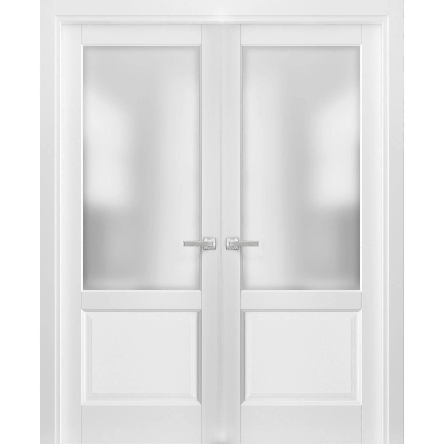 SARTODOORS Modern MDF Interior Door 36 x 80 with Hardware, White