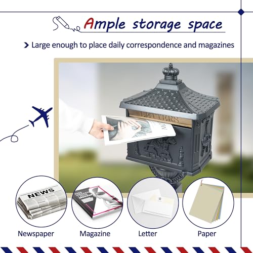 Architectural Mailboxes Oasis 360 Locking Parcel Mailbox | Cast Aluminum | Rust-Resistant | Retro Mid-Century Style (White)