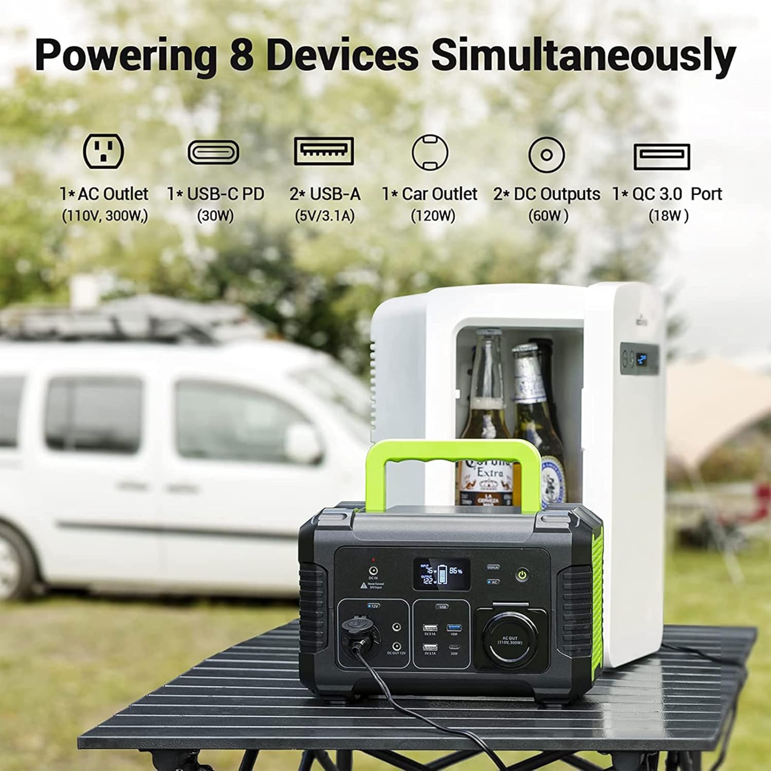PAXCESS 300W Portable Power Station, 78000mAh Solar Generator Backup Lithium Battery Pack, 110V Pure Sine Wave AC Outlet, QC 3.0 USB-C PD Input/Output ?for Home Emergency Outdoor RV/Van Camping Power
