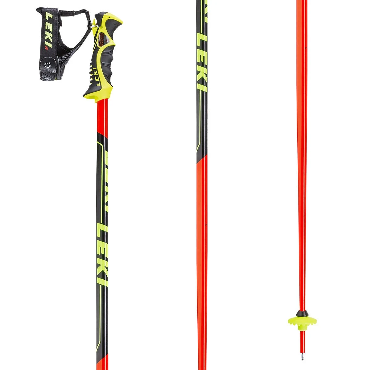 Leki Worldcup Racing SL Ski Poles 120 cm Neon Red