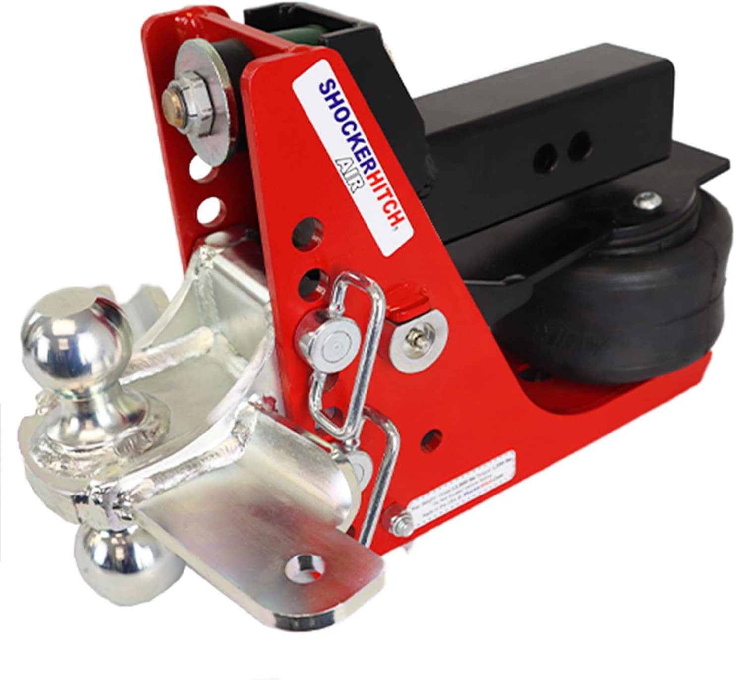 Shocker Air Hitch with Sway Control Combo Ball Mount, Fits 3" Hitch - 12,000 lbs