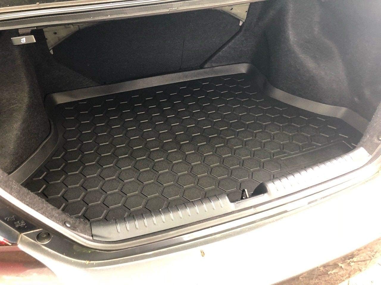 Cargo Liner Car & Trunk Tray Mat for Honda Civic Sedan 2006-2015 Protector Cover Waterproof Anti-Slip in Heavy Duty Black