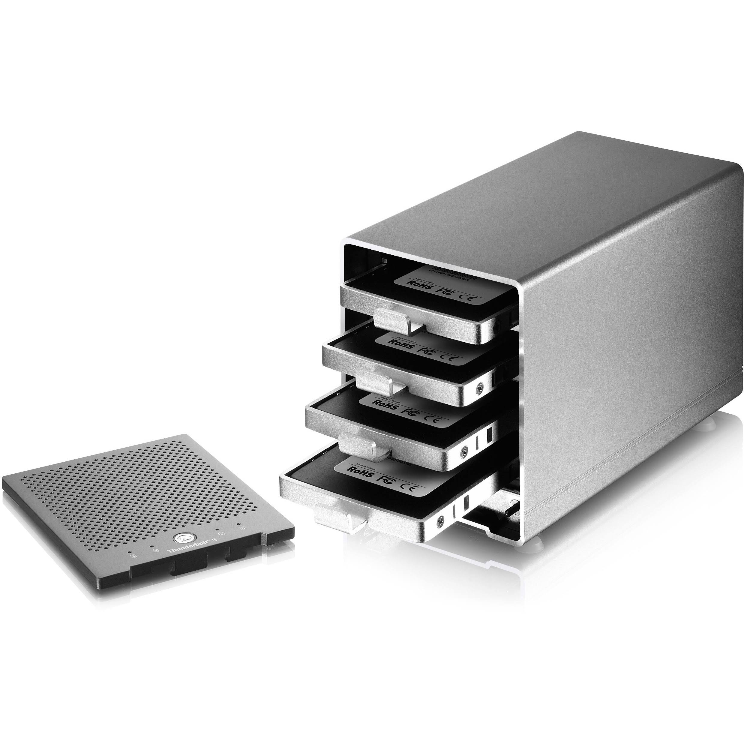Akitio Thunder3 Quad Mini 4-Bay Raid Array, Charcoal Gray