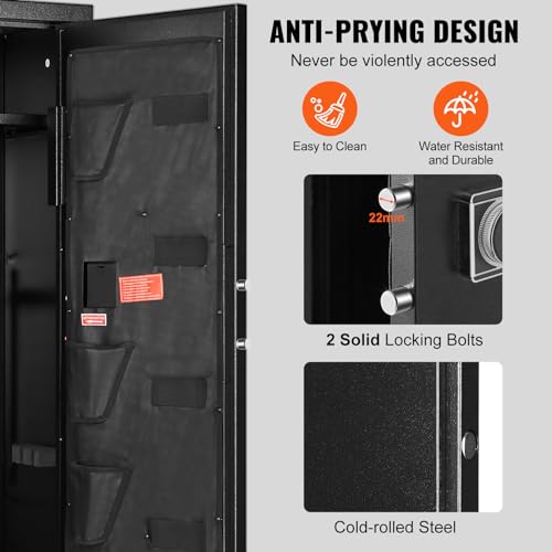 VEVOR Rifles Gun Safe, Rifle Safe with Lock & Digital Keypad, Quick Access Tall Gun Storage Cabinet with Removable Shelf, Rifle Cabinet for Home Rifle and Shotguns