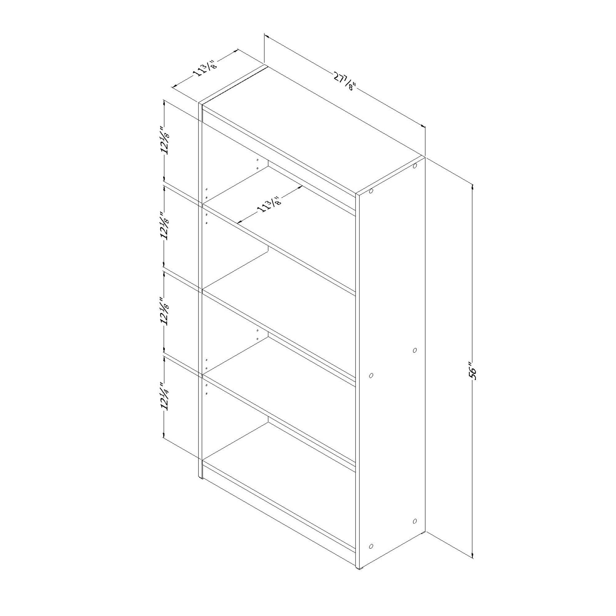 South Shore Axess 4-Shelf Bookcase, Blueberry