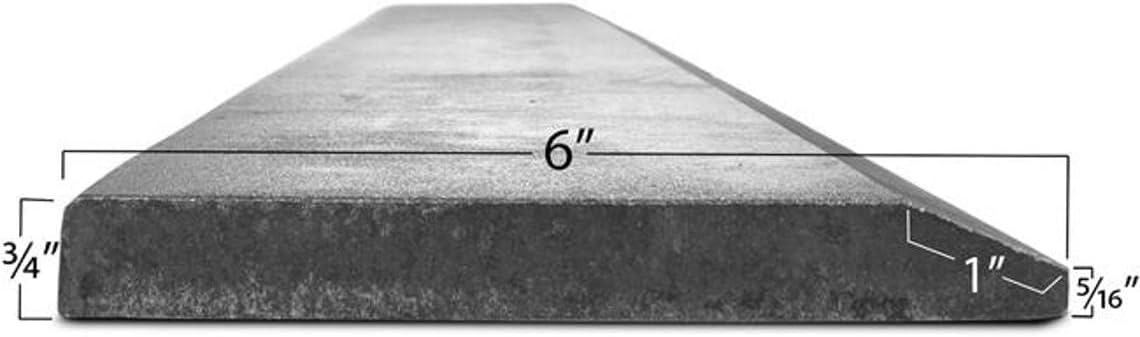 Titan 72 Bucket Cutting Edge Hardened 1055 Carbon Steel 3/4 Skidsteer Tractor Loader Blade Scraper