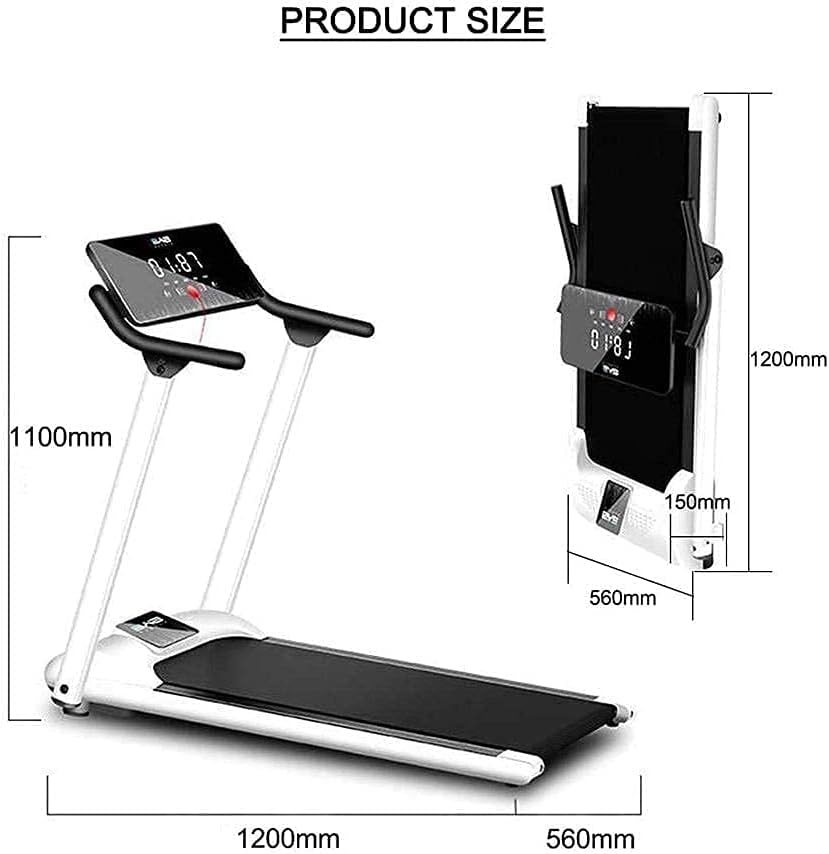 Folding Treadmills Indoor Folding Treadmill Small Electric Treadmill with LCD Monitor Ultra-Quiet Walkinghine Running Exercise