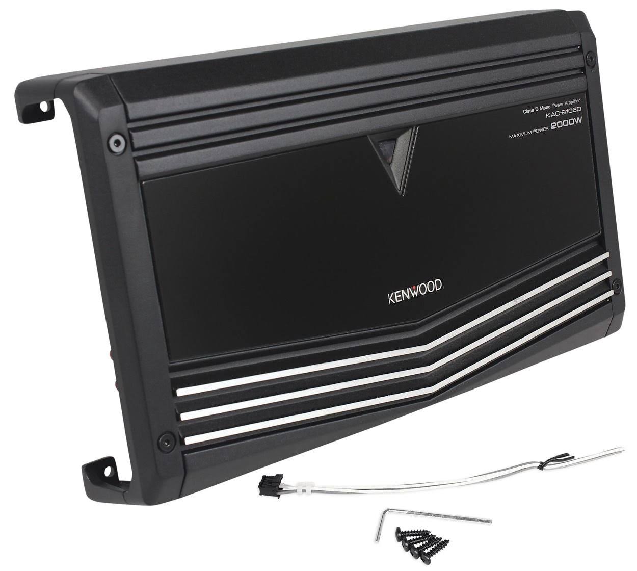 Kenwood Kac-9106d 2000 Watts Peak/1000 Watts RMS Mono Block Class D Car Amplifier with Speaker Level Inputs