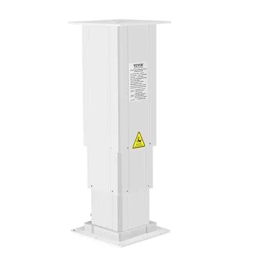 VEVOR Electric Lifting Column System, 176 lbs Lift Table, 14.2-31.1 in Height Range, Three-Stage Adjustable Desk Column, Telescopic Table Leg, Comes with Power-Supply Option to Control up/Down Motion
