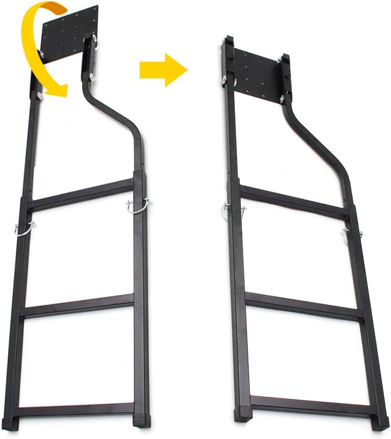 KMFCDAE Tailgate Ladder Pickup Truck Accessories Universal Extension Step Ladder with Stainless Steel Self Drilling Hex Screws Pack of 2