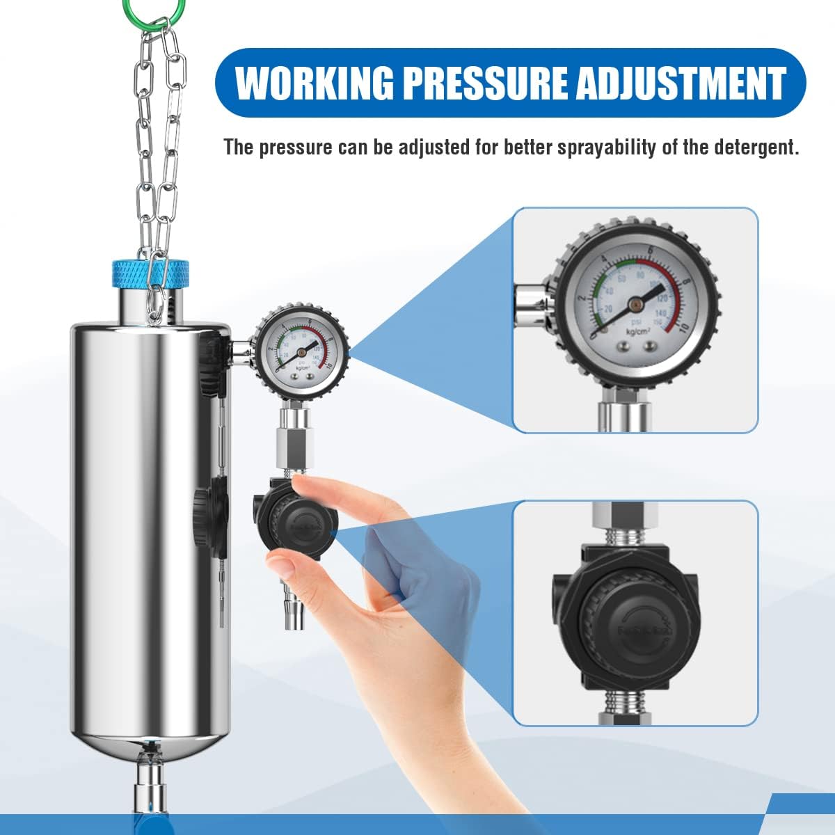 Autory Fuel Injector Cleaner Machine for Gasoline Car, Non-Dismantle Fuel System Cleaner Set with 3 Years Warranty, Fuel Injector Nozzle Flushing for EFI Throttle