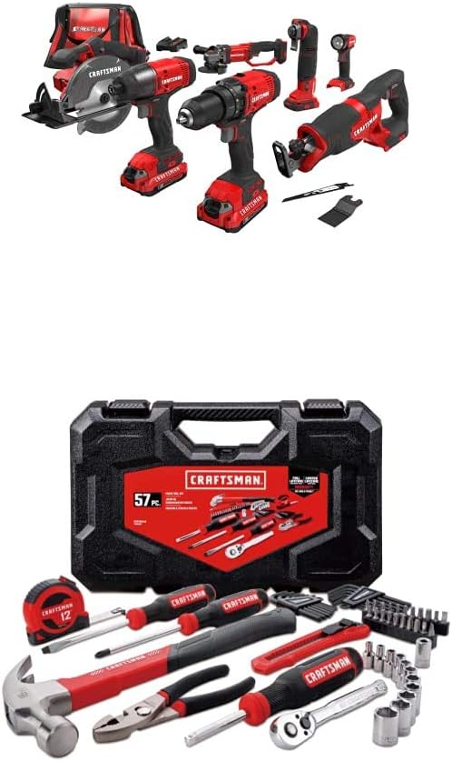 CRAFTSMAN V20* Cordless Drill Combo Kit, 7 Tool (CMCK700D2)